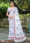 Kalki Vol 1 By Kashvi Chocolate Silk Floral Printed Saree
